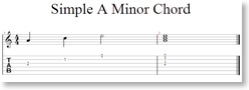 SIMPLE A MINOR CHORD CLEFF